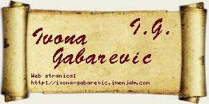 Ivona Gabarević vizit kartica